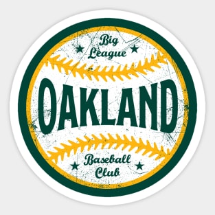 Oakland Retro Big League Baseball - Green Sticker